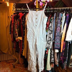 Old Navy White Jumpsuit Relaxed Fit